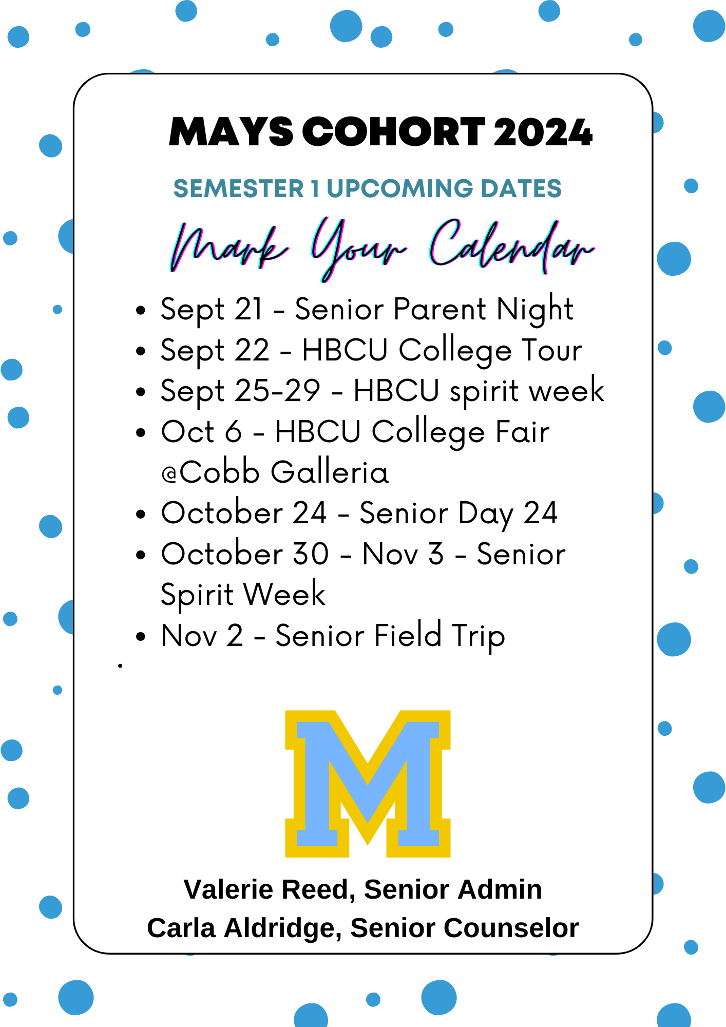 Mark Your Calendar